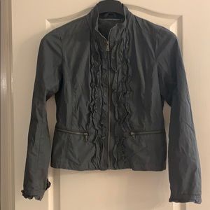 Grey ruffled jacket